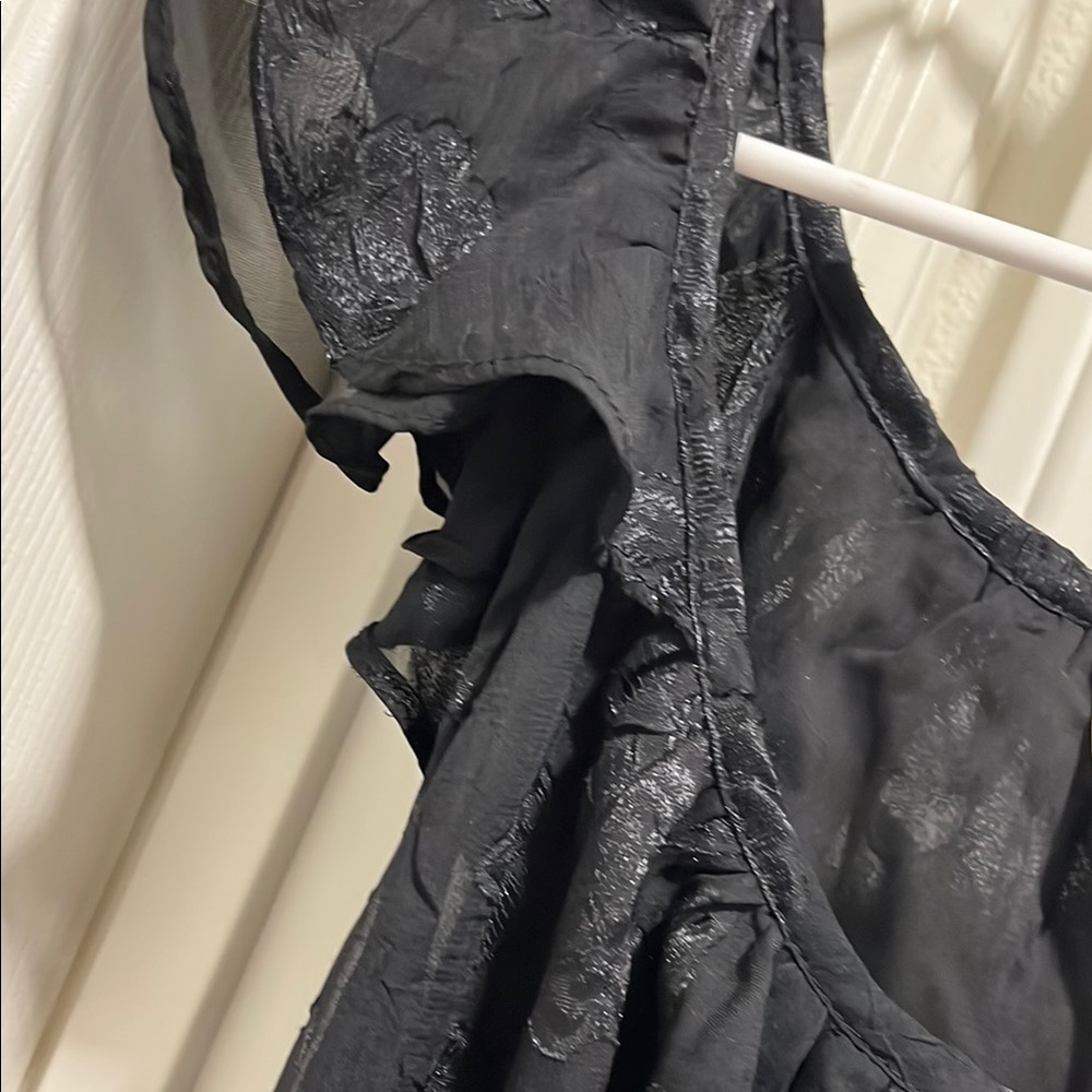 Black Ruffled Tunic Top - Picture 6 of 7